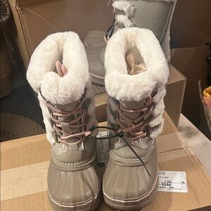 Kids Winter Boots with Faux Fur Lining